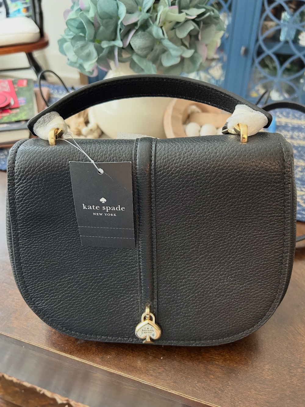 Brand New: Kate Spade Kayla Pebbled Leather Saddle Bag - Picture 1 of 3